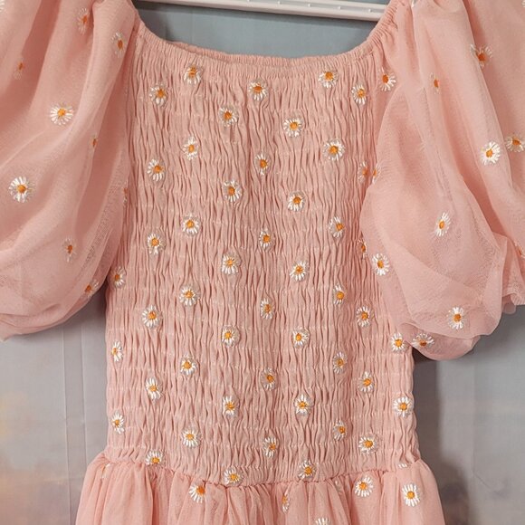 Pink Tulle Daisy Dress ~ O/S - Picture 4 of 4